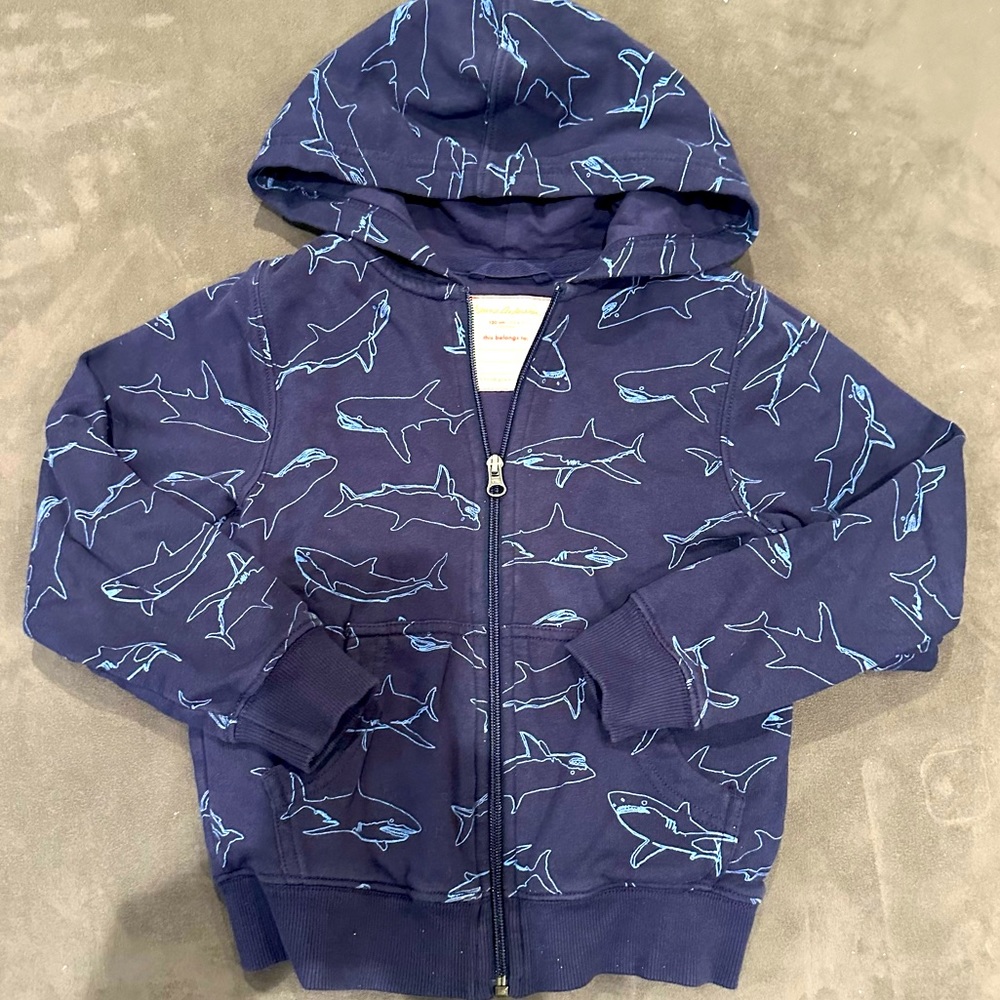 Hanna Anderson Boys Zipper Hoodie sz 6-7